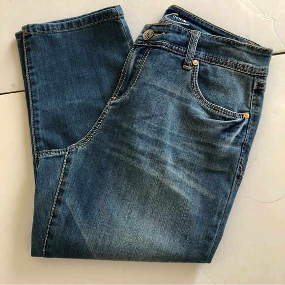 WOMEN'S JEANS DEMIN SKINNY LEG REGULAR FIT CROP SIZE 10P INC DEMIN 5 POCKETS - Picture 8 of 11